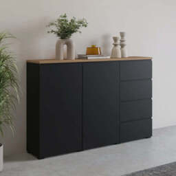 Modo Sideboard Cabinet 150cm - Black 150cm