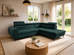 Corner Sofa Bed Mona Pik - Grey 260cm Left - thumbnail 7