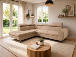 Corner Sofa Bed Mona Pik - Grey 260cm Left - thumbnail 4