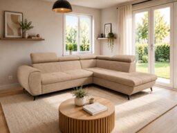 Corner Sofa Bed Mona Pik - Grey 260cm Left - thumbnail 5
