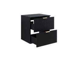 Laura 47 Floating Vanity Unit 60cm - Black 60cm - thumbnail 2