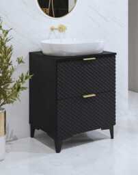 Laura 47 Floating Vanity Unit 60cm - Black 60cm - thumbnail 8