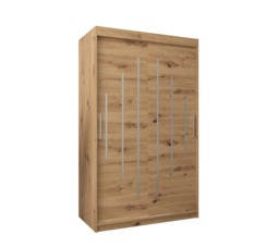 York Sliding Door Wardrobe 120cm - Oak Artisan 120cm - thumbnail 6
