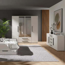 Maxione MX-11 Bedside Table 51cm - White 51cm - thumbnail 5