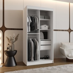 Orlando Sliding Door Wardrobe 100cm - Oak Artisan 100cm - thumbnail 4
