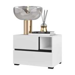 Kross Bedside Table 55cm - White 55cm - thumbnail 7