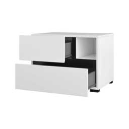Kross Bedside Table 55cm - White 55cm - thumbnail 6