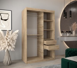 York II Sliding Door Wardrobe 120cm - Black 120cm - thumbnail 5