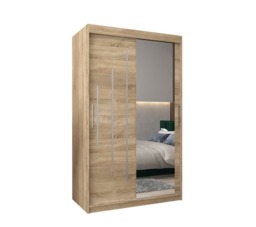 York II Sliding Door Wardrobe 120cm - Black 120cm - thumbnail 3
