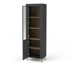 Mossa 03 Tall Display Cabinet 60cm - White 60cm - thumbnail 8
