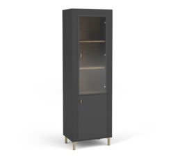 Mossa 03 Tall Display Cabinet 60cm - White 60cm - thumbnail 6