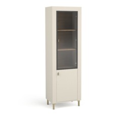 Mossa 03 Tall Display Cabinet 60cm - White 60cm - thumbnail 2