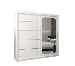 Uppsala V2 Sliding Door Wardrobe 200cm - Black 200cm - thumbnail 3
