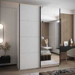 Trosa III Sliding Door Wardrobe 180cm - Black 180cm - thumbnail 6