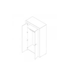 Sky Hinged Wardrobe 110cm - Oak Riviera 110cm - thumbnail 4
