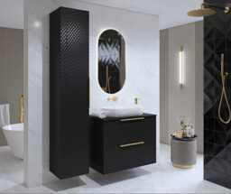 Laura 48 Floating Vanity Unit 80cm - Black 80cm - thumbnail 5