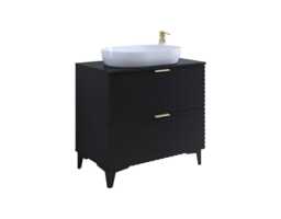 Laura 48 Floating Vanity Unit 80cm - Black 80cm - thumbnail 8