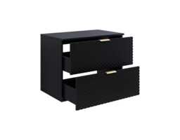Laura 48 Floating Vanity Unit 80cm - Black 80cm - thumbnail 2