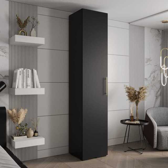 Inova III Hinged Door Wardrobe 50cm - Black 50cm - image 1