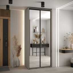 Dakota II Sliding Door Wardrobe 100cm - Cashmere 100cm - thumbnail 1