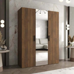 Bari II Hinged Door Wardrobe 150cm - Oak Walnut 150cm - thumbnail 1