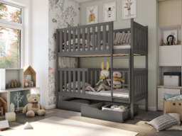 Wooden Bunk Bed David with Storage - Olive Foam Mattresses - thumbnail 8