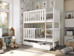 Wooden Bunk Bed David with Storage - Olive Foam Mattresses - thumbnail 4