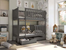 Wooden Bunk Bed David with Storage - Olive Foam Mattresses - thumbnail 7