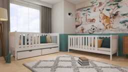 Wooden Bunk Bed David with Storage - Olive Foam Mattresses - thumbnail 5