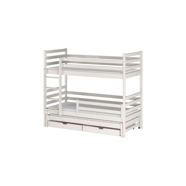 Luke Bunk Bed with Trundle and Storage - Cotton Without Mattresses - image 1