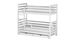 Luke Bunk Bed with Trundle and Storage - Cotton Without Mattresses - thumbnail 8