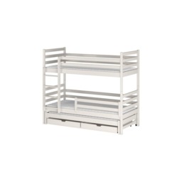 Luke Bunk Bed with Trundle and Storage - Cotton Without Mattresses - thumbnail 1