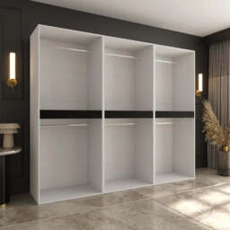 Salsa Hinged Door Wardrobe 240cm - Oak Walnut 240cm - thumbnail 3