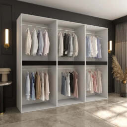 Salsa Hinged Door Wardrobe 240cm - Oak Walnut 240cm - thumbnail 6