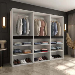 Salsa Hinged Door Wardrobe 240cm - Oak Walnut 240cm - thumbnail 7