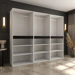 Salsa Hinged Door Wardrobe 240cm - Oak Walnut 240cm - thumbnail 4