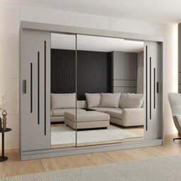 Rubino Y2 Sliding Door Wardrobe 250cm - Cashmere 250cm - thumbnail 1