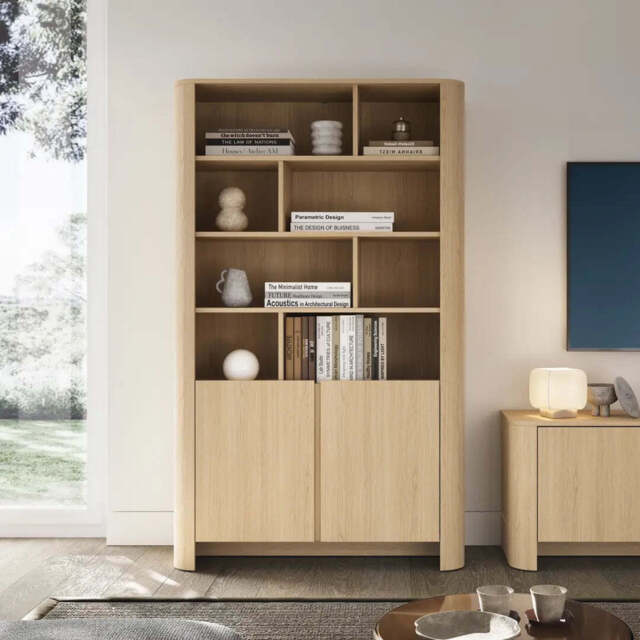 Bari Tall Bookcase 103cm - Oak Vincenza 103cm - image 1