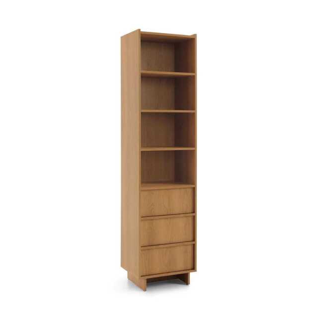 Yasumi Tall Bookcase 50cm - Oak Caramel 50cm - image 1
