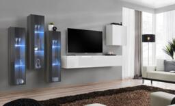 "Switch XIII Entertainment Unit For TVs Up To 75"" - Oak Wotan 330cm White" - thumbnail 6