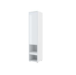 BC-13 Vertical Wall Bed Concept 180cm With Storage Cabinets and LED - White Gloss 180 x 200cm - thumbnail 7