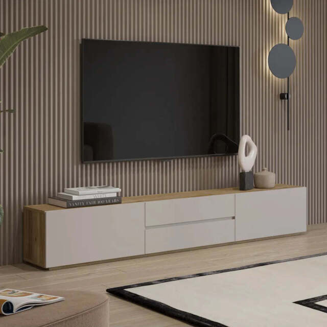 Criss TV Cabinet 200cm - Cashmere 200cm - image 1