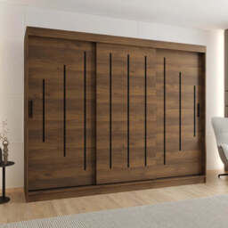 Rubino Y Sliding Door Wardrobe 250cm - Cashmere 250cm - thumbnail 2