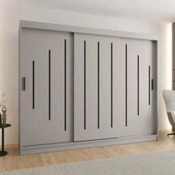 Rubino Y Sliding Door Wardrobe 250cm - Cashmere 250cm - thumbnail 1