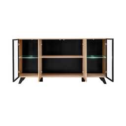 Liam Display Cabinet 160cm - Oak Hickory 160cm - thumbnail 2