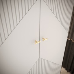 Manhattan II Hinged Door Wardrobe 200cm - Black 200cm - thumbnail 4