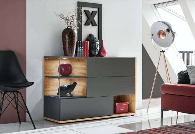 Silk Sideboard Cabinet - Anthracite 120cm - image 1