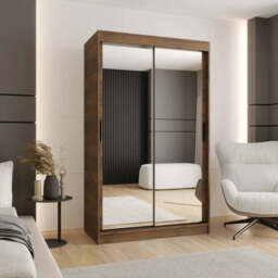 Rubino T3 Sliding Door Wardrobe 120cm - Cashmere 120cm - thumbnail 2
