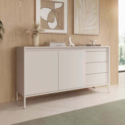Senne Sideboard Cabinet 154cm - Beige 154cm - thumbnail 1