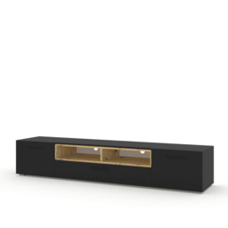 Anette TV Cabinet 198cm - Black 198cm - thumbnail 1
